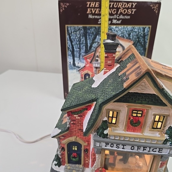 The Saturday Evening Post Norman Rockwell Collection SORTING MAIL Porcelain Hous - Picture 3 of 12